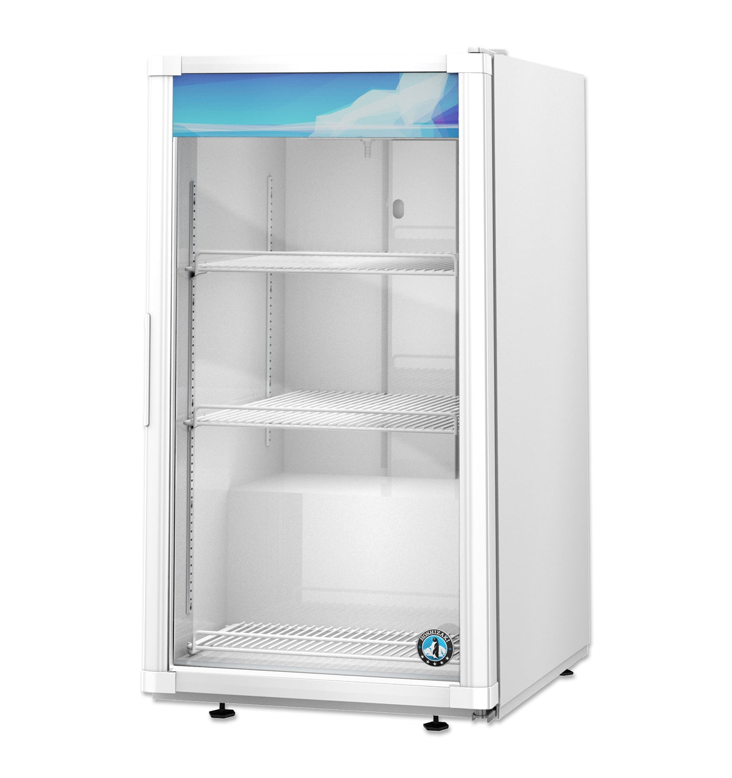 Hoshizaki RM-7-HC-WHT countertop merchandiser refrigerator, left side view