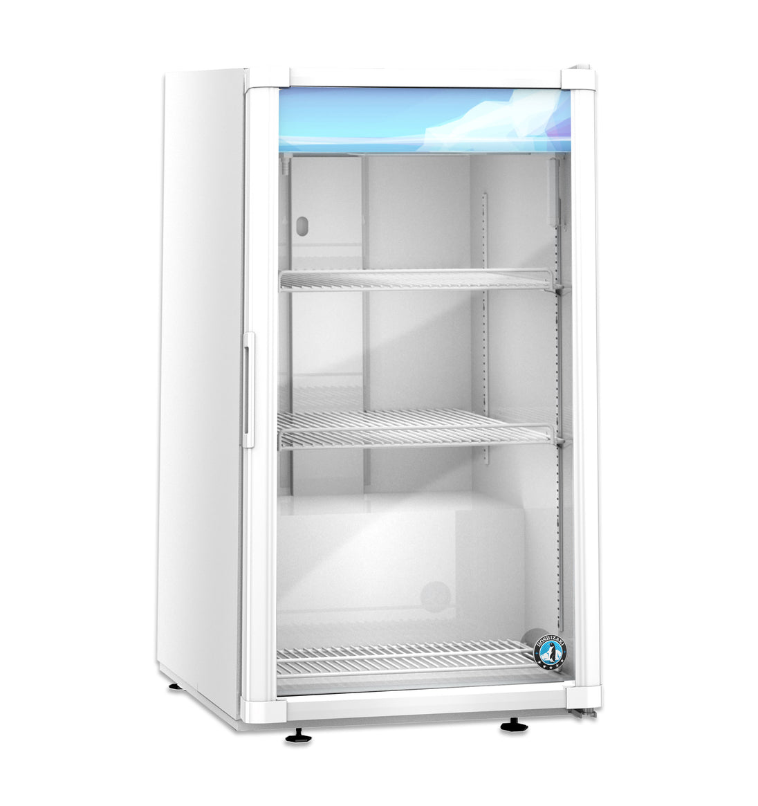 Hoshizaki RM-7-HC-WHT countertop merchandiser refrigerator, right side view