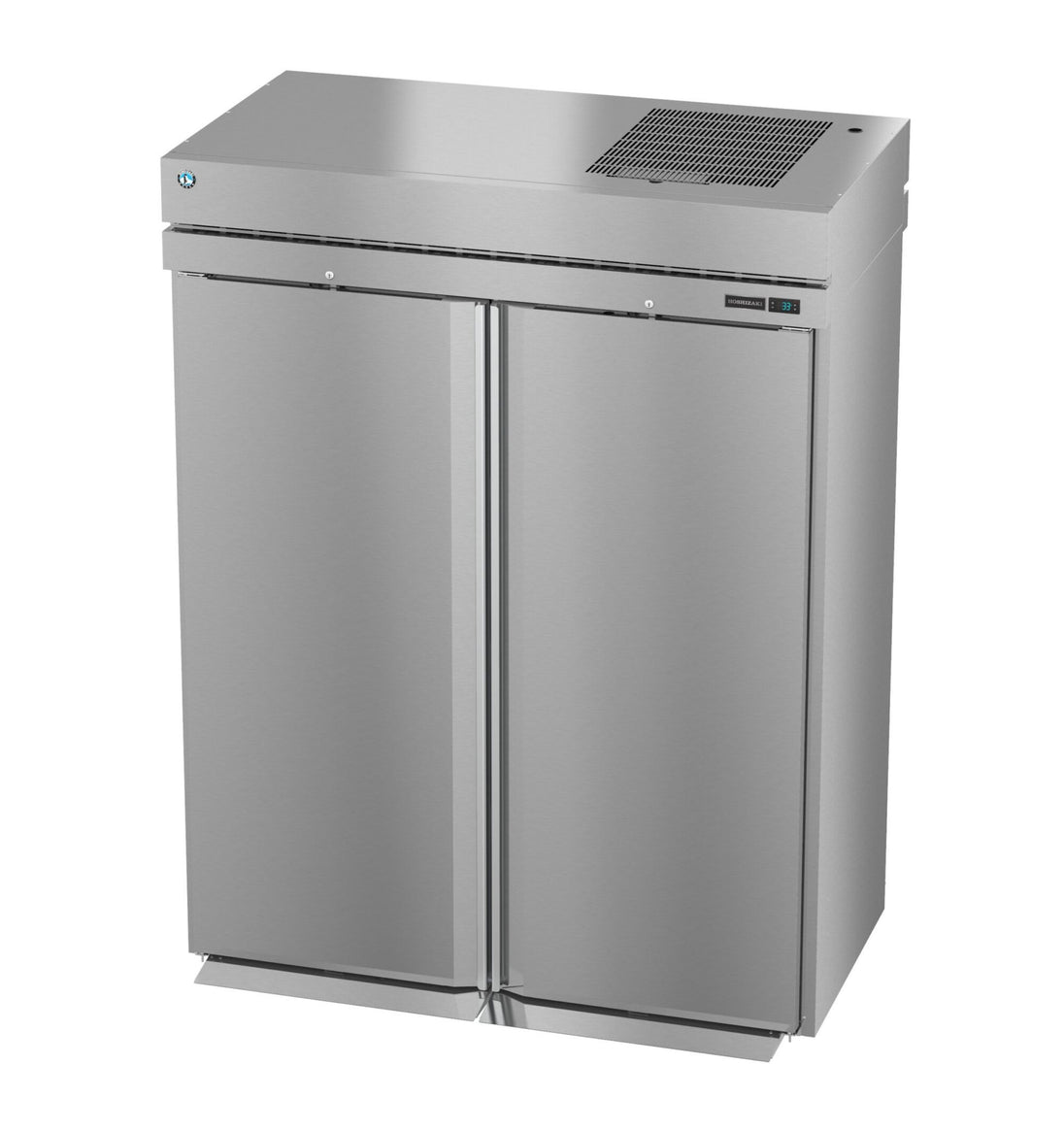 Hoshizaki RN2A-FS two section roll-in refrigerator, angled view