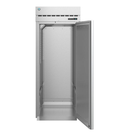 Hoshizaki RT1A-FS-FS roll-thru refrigerator with stainless door open