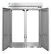 Hoshizaki RT2A-FS-FS roll-thru refrigerator with stainless doors open