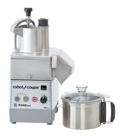 Robot Coupe R502VV combination continuous feed food processor with cutter bowl