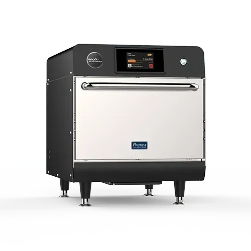 Pratica Rocket Express speed oven in stainless steel, side view