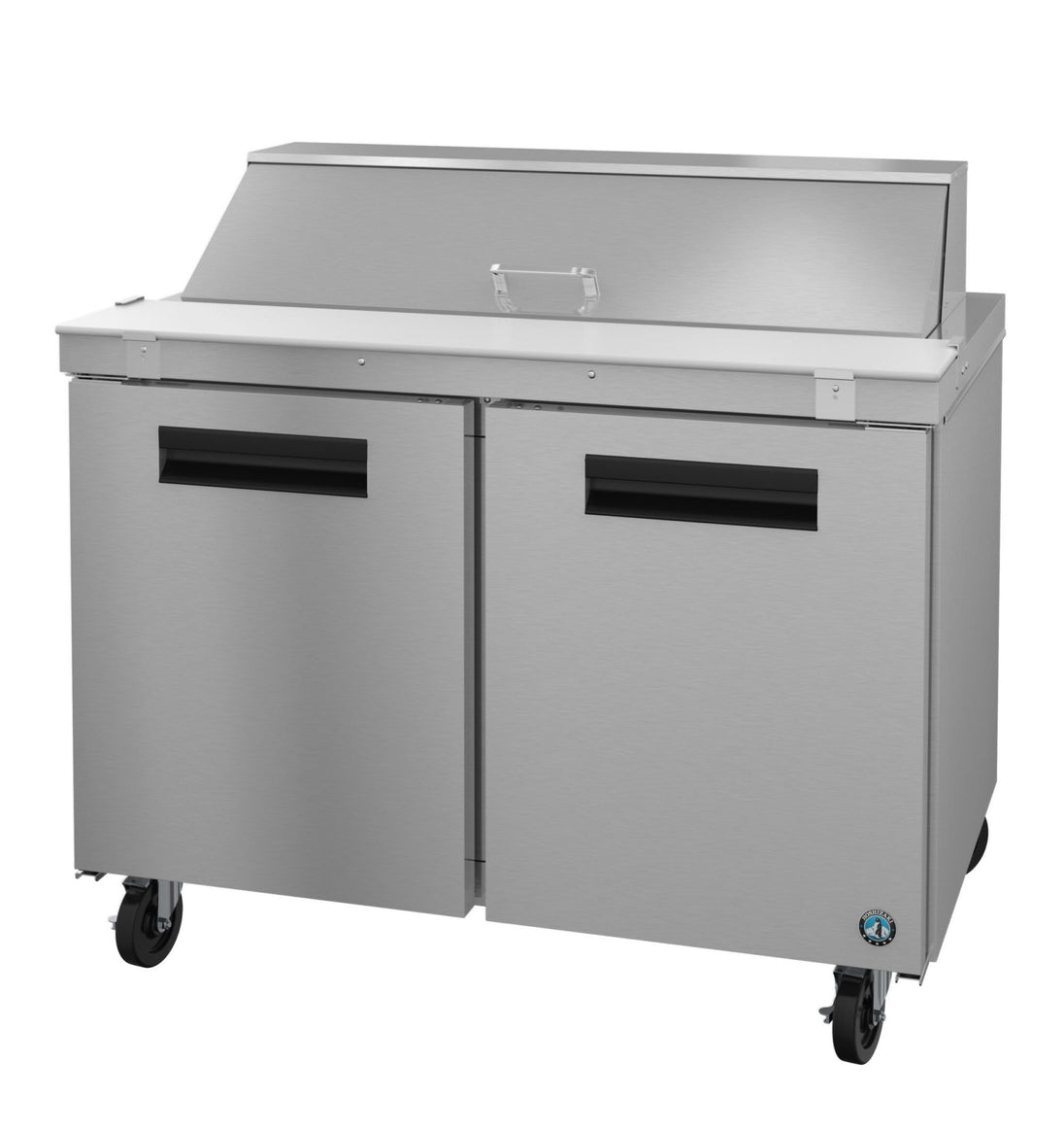 Hoshizaki SR48B-12 48 inch two section sandwich prep table refrigerator, Steelheart Series