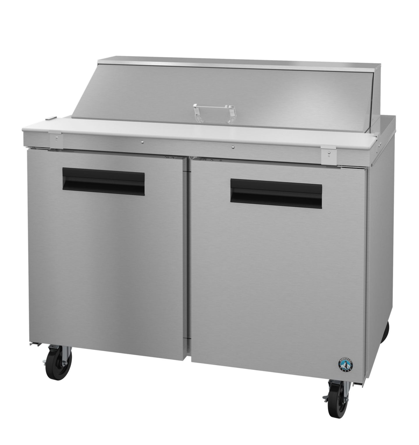Hoshizaki SR48B-12 48 inch two section sandwich prep table refrigerator, Steelheart Series