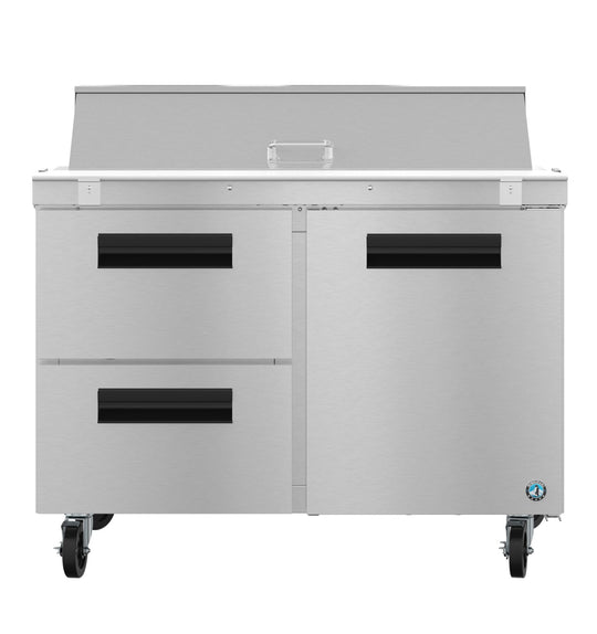 Hoshizaki SR48B-12D2 sandwich prep table refrigerator, front view