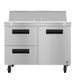 Hoshizaki SR48B-12D2 sandwich prep table refrigerator, front view