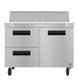 Hoshizaki SR48B-12D2 sandwich prep table refrigerator, front view