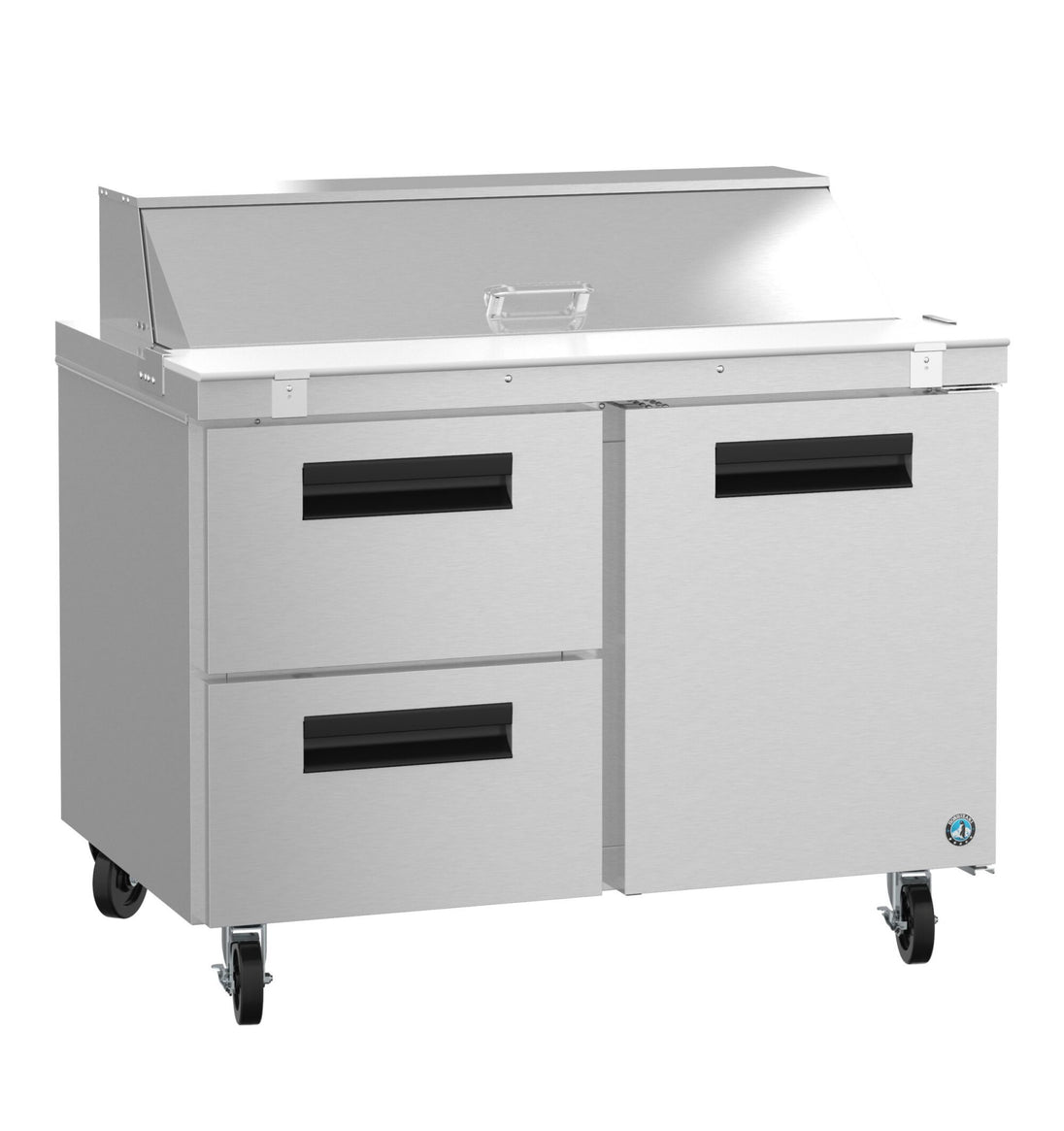 Hoshizaki SR48B-12D2 sandwich prep table refrigerator, right side view