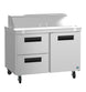 Hoshizaki SR48B-12D2 sandwich prep table refrigerator, right side view
