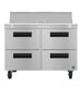 Hoshizaki SR48B-12D4 sandwich prep table refrigerator, front view