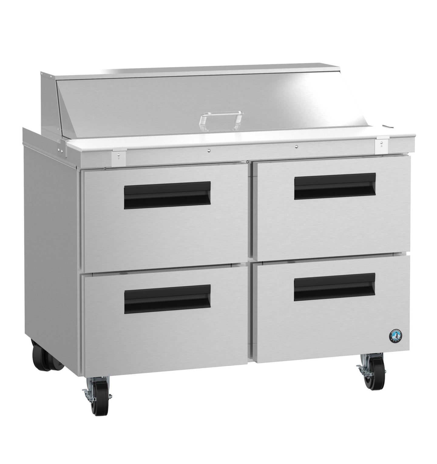 Hoshizaki SR48B-12D4 sandwich prep table refrigerator, right side view