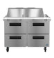 Hoshizaki SR48B-18MD4 Mega Top prep table refrigerator, front view