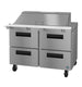 Hoshizaki SR48B-18MD4 48 inch two section Mega Top prep table refrigerator with four drawers