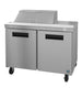 Hoshizaki SR48B-8 48 inch two section sandwich prep table refrigerator, Steelheart Series
