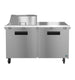 Hoshizaki SR60B-12M mega top prep table front view with twelve pan rail