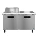 Hoshizaki SR60B-12M mega top prep table front view with twelve pan rail