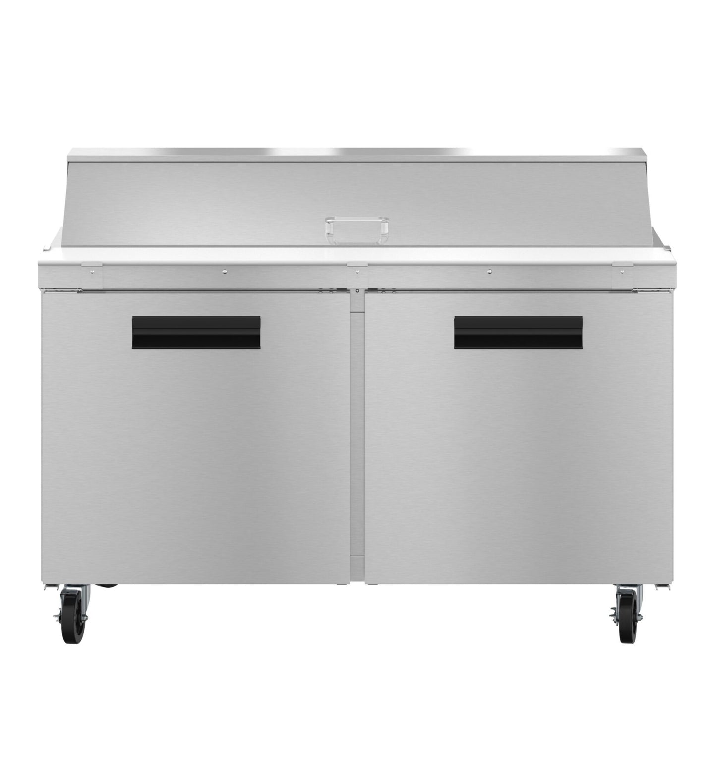 Hoshizaki SR60B-16 sandwich prep table front view with sixteen pan rail