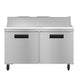 Hoshizaki SR60B-16 sandwich prep table front view with sixteen pan rail