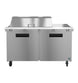 Hoshizaki SR60B-18M mega top prep table front view with eighteen pan rail