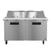 Hoshizaki SR60B-24M mega top prep table front view with twenty-four pan rail