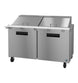Hoshizaki SR60B-24M 60 inch two-section mega top prep table refrigerator