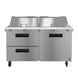 Hoshizaki SR60B-24MD2 mega top prep table front view showing two drawers and hinged door
