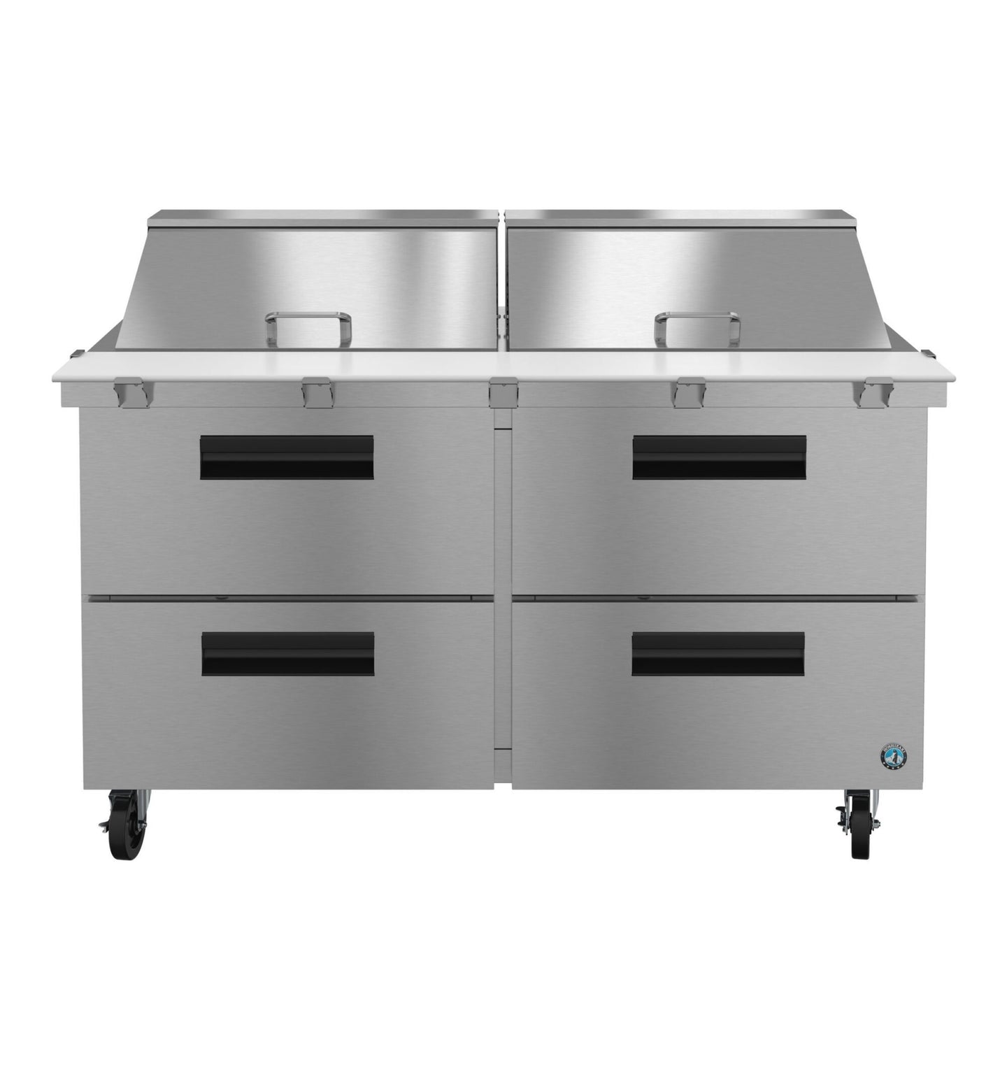 Hoshizaki SR60B-24MD4 mega top prep table front view showing four drawers