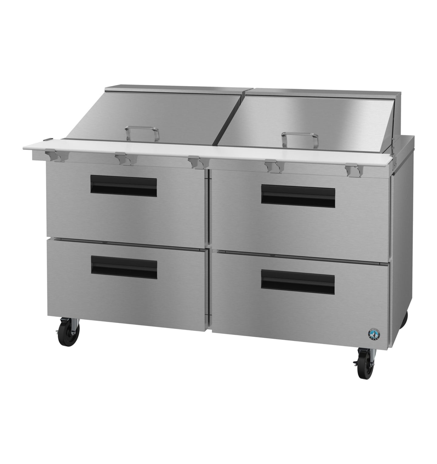 Hoshizaki SR60B-24MD4 60 inch mega top prep table refrigerator with four stainless drawers