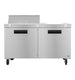Hoshizaki SR60B-8 sandwich prep table front view with eight pan rail