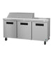 Hoshizaki SR72B-12 72 inch three section sandwich prep table refrigerator, stainless steel