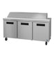 Hoshizaki SR72B-18 72 inch three section sandwich prep table refrigerator, stainless steel