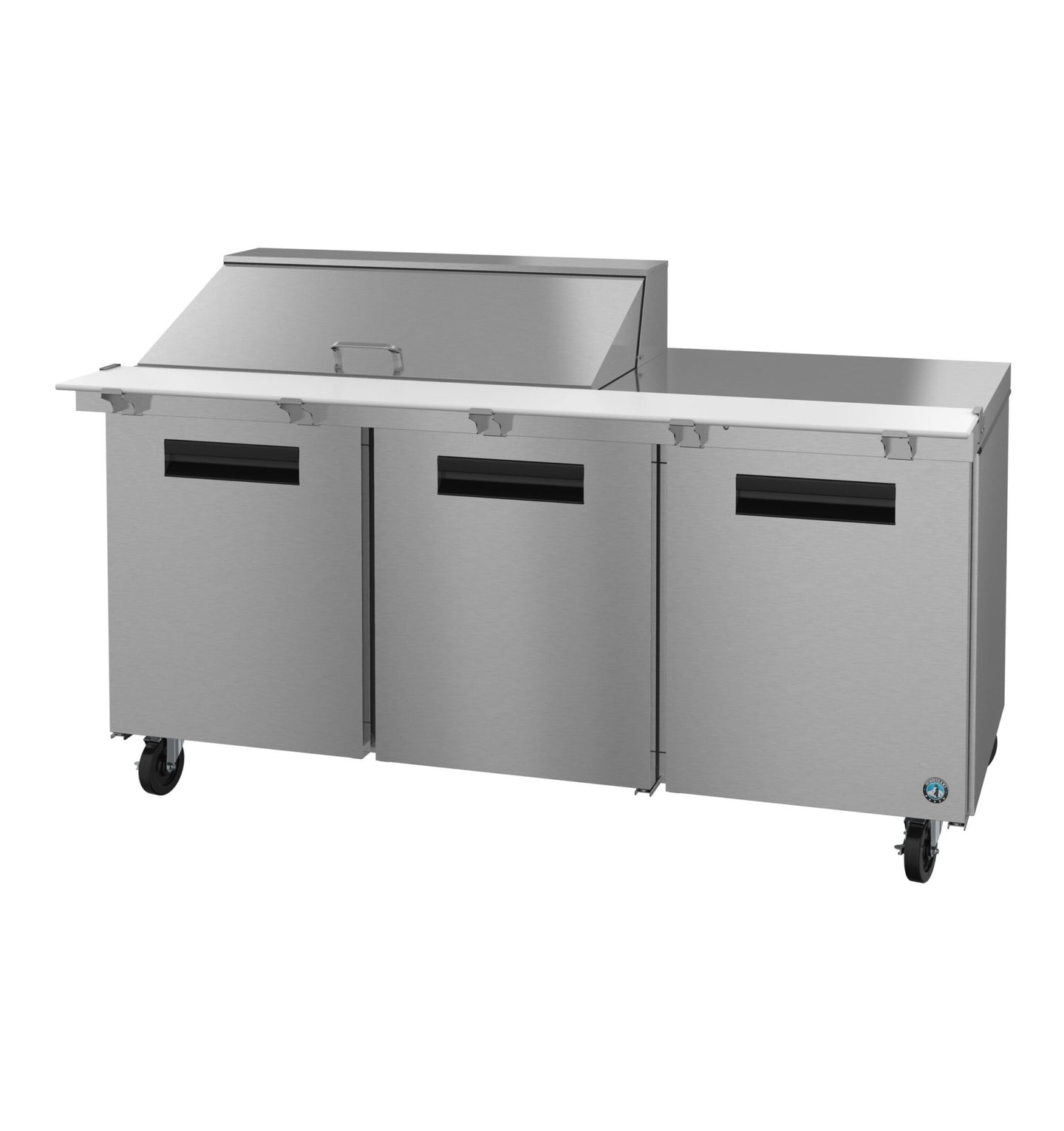 Hoshizaki SR72B-18M 72 inch three section mega top prep table refrigerator, stainless steel