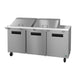 Hoshizaki SR72B-24M 72 inch three section mega top prep table refrigerator, stainless steel
