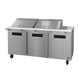 Hoshizaki SR72B-24M 72 inch three section mega top prep table refrigerator, stainless steel