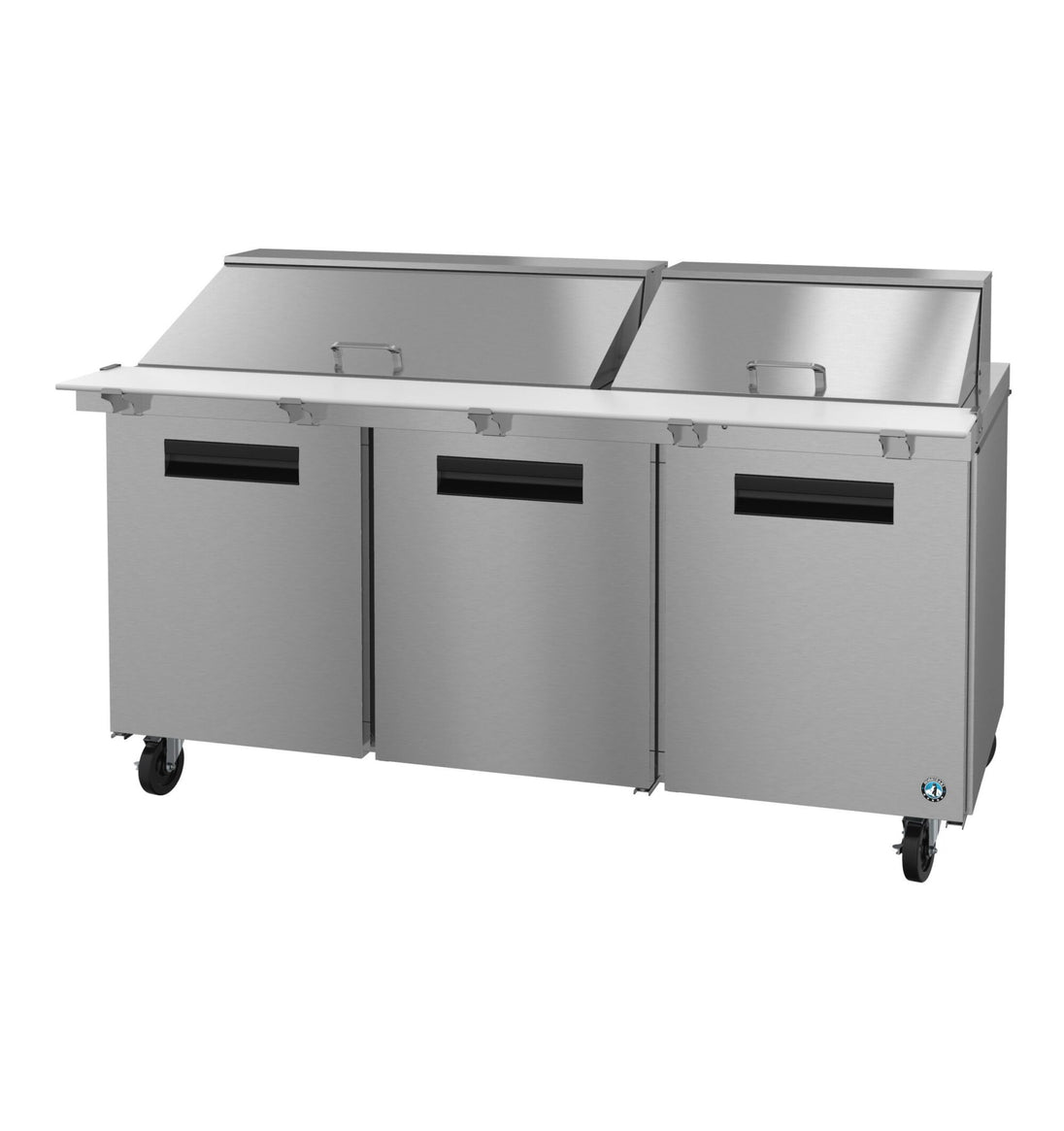 Hoshizaki SR72B-30M 72 inch three section mega top prep table refrigerator, stainless steel