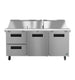 Hoshizaki SR72B-30MD2 mega top prep table refrigerator front view