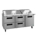Hoshizaki SR72B-30MD4 mega top prep table refrigerator right side view
