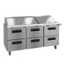 Hoshizaki SR72B-30MD6 mega top prep table refrigerator right side view