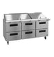 Hoshizaki SR72B-30MD6 mega top prep table refrigerator right side view