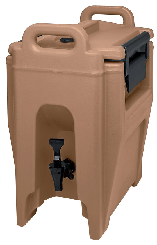 Cambro UC250157 Coffee Beige Ultra Camtainer insulated beverage carrier, 2.5 Gallon capacity