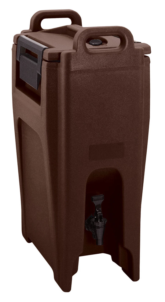Cambro UC500131 Dark Brown Ultra Camtainer insulated beverage carrier, 5 Gallon capacity
