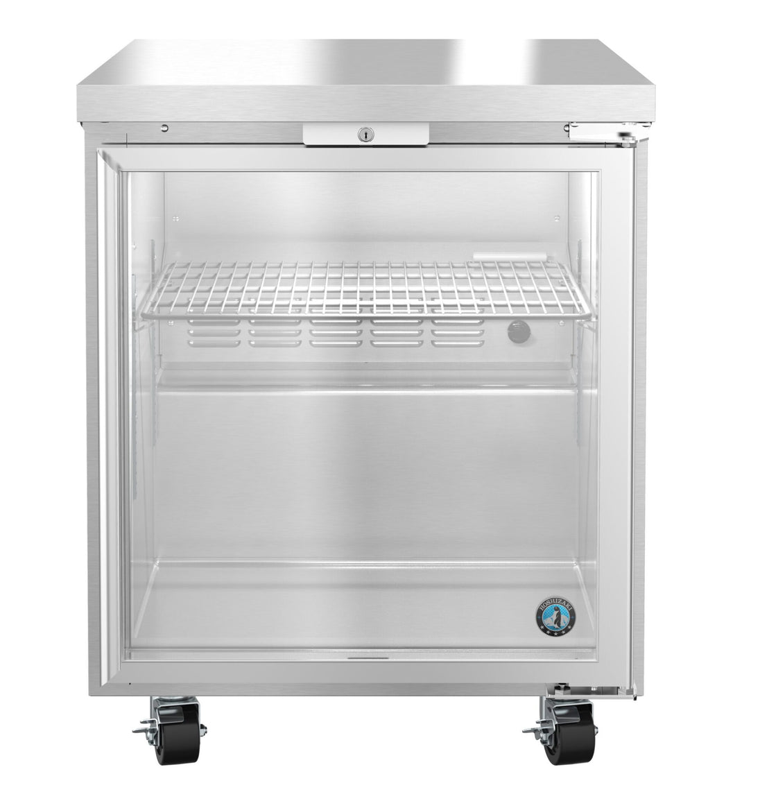 Hoshizaki UF27B-GLP01 glass door undercounter freezer, front view