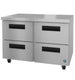 Hoshizaki UF48B-D4 48 inch Steelheart undercounter freezer with four stainless drawers