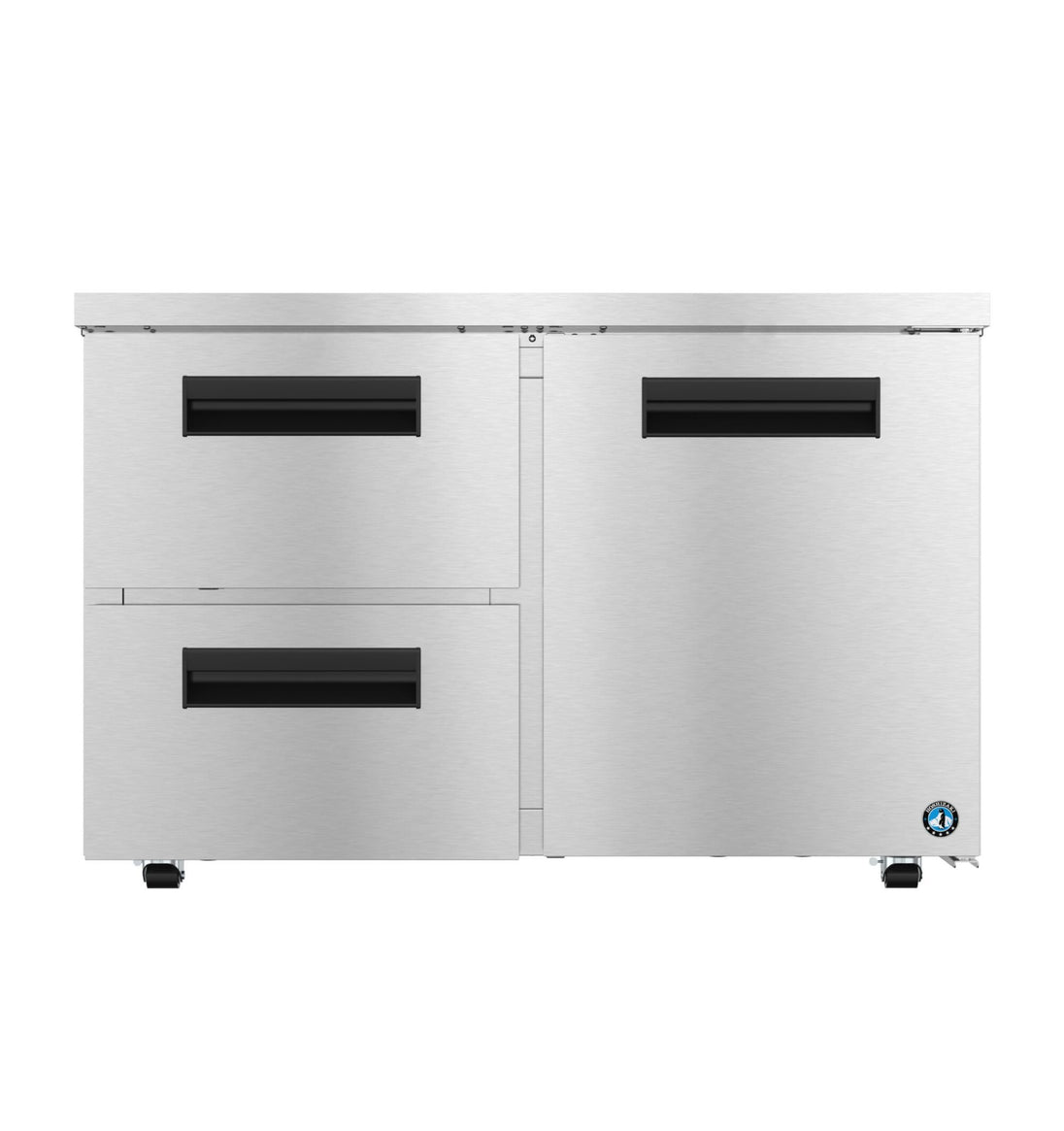 Hoshizaki UF48B-LPD2 48 inch low profile undercounter freezer with drawer and door combination, front view
