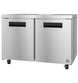 Hoshizaki UF48B Steelheart Series two section undercounter freezer with stainless steel doors
