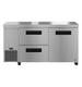 Hoshizaki ULR60B-D2 60 inch drawer and door undercounter refrigerator front view