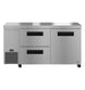 Hoshizaki ULR60B-D2 60 inch drawer and door undercounter refrigerator front view