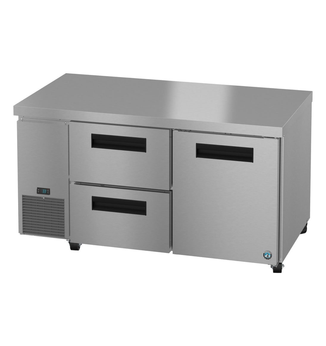 Hoshizaki ULR60B-D2 undercounter refrigerator left isometric view