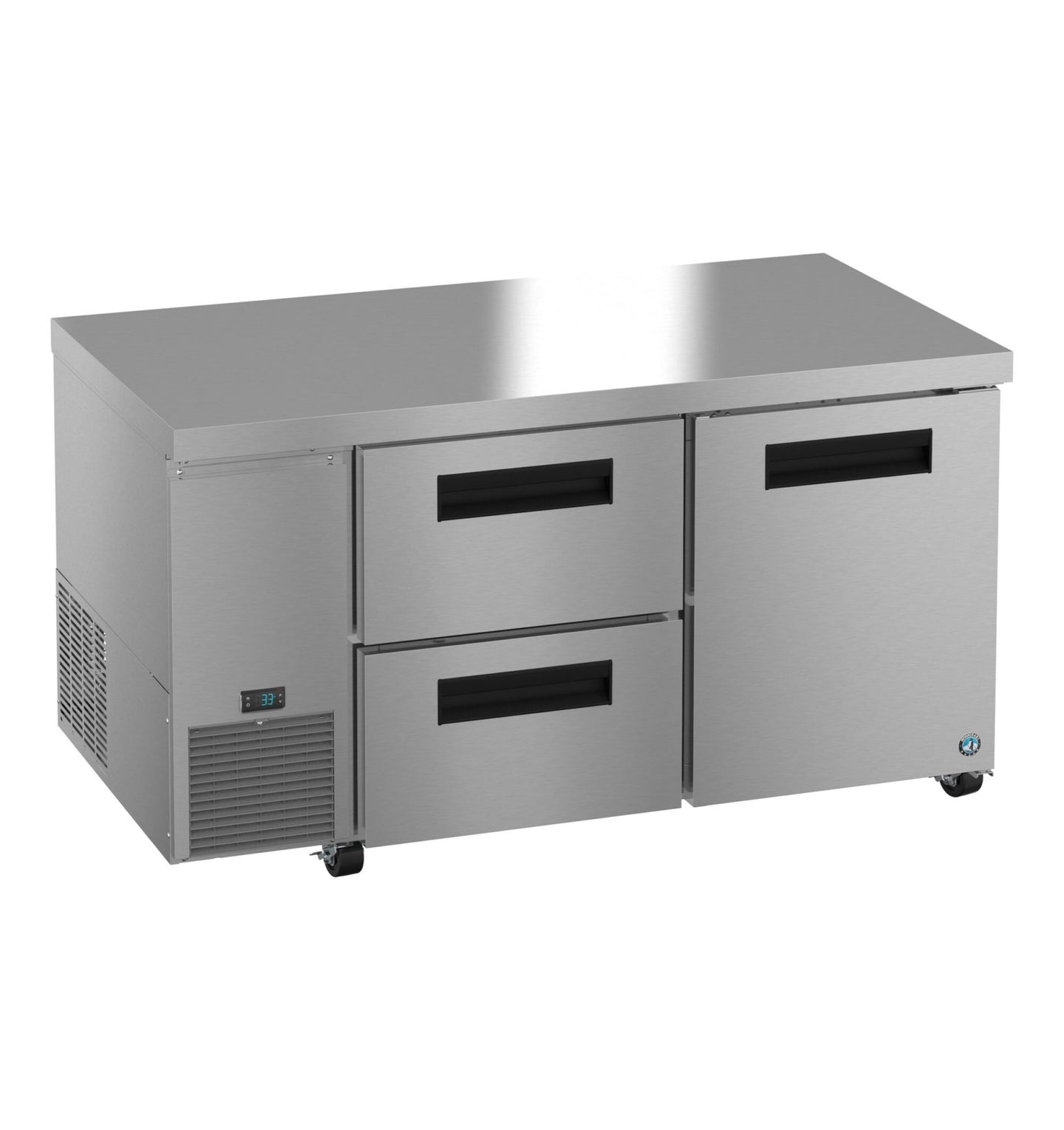 Hoshizaki ULR60B-D2 undercounter refrigerator right isometric view